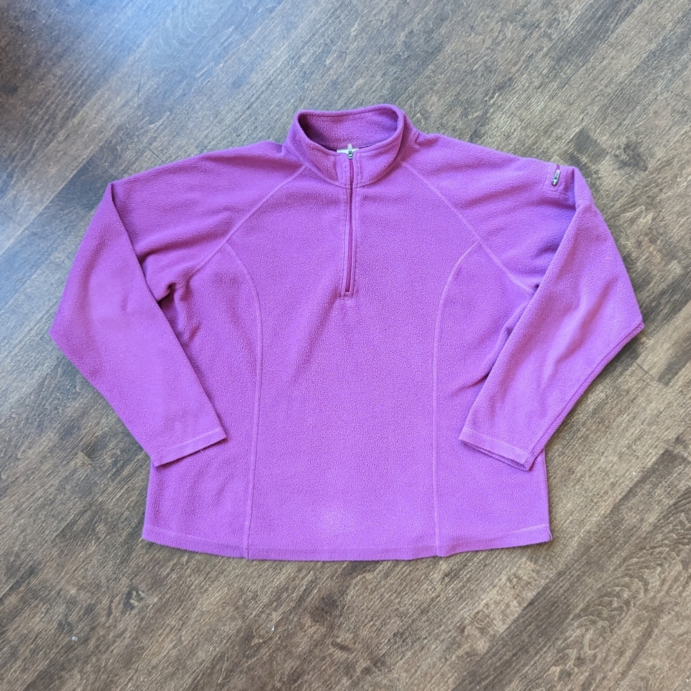 L.L.Bean Pink Pullover Fleece Base layer XL